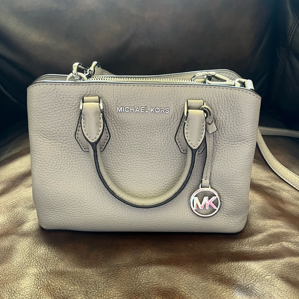 Michael Kors gray satchel purse